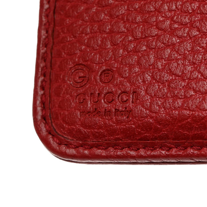 Gucci Monogram Dollar Calfskin Zip Around French Flap Wallet Beige Ebony Rosso 5 of 9