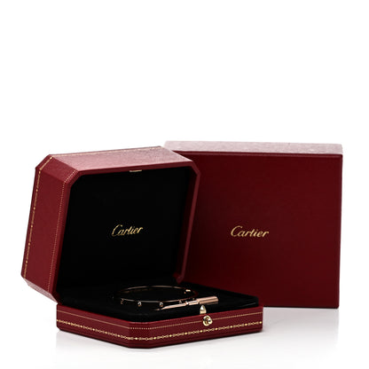 Cartier 18K Pink Gold 10 Diamond Small LOVE Bracelet 16 9 of 9