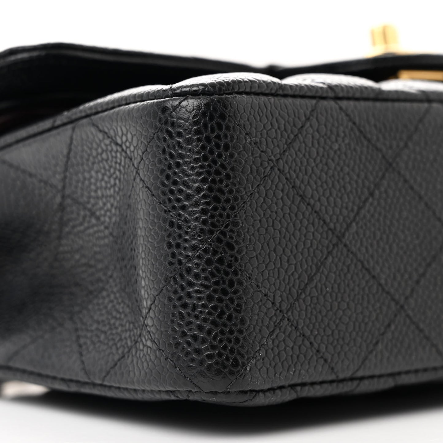 Caviar Quilted Small Double Flap Black