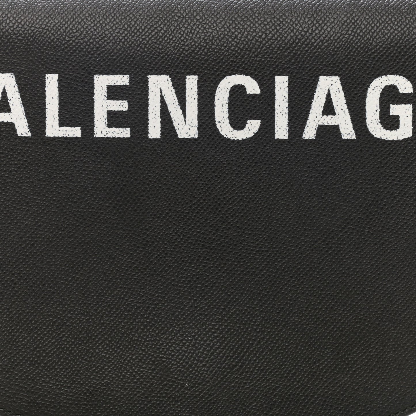 Signature Grained Calfskin Logo S Ville Day Bag Black