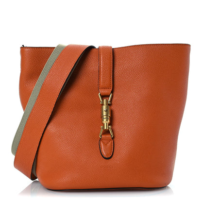 Gucci Soft Grained Calfskin Small Jackie Bucket Bag Orange 1 of 17