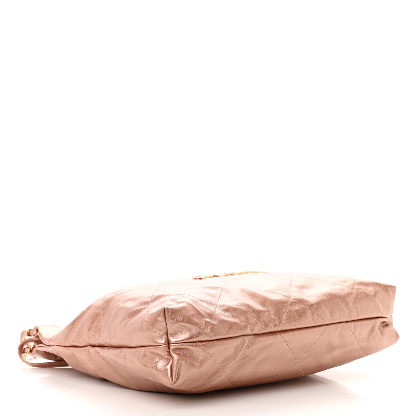 Metallic Calfskin Quilted Chanel 22 Copper