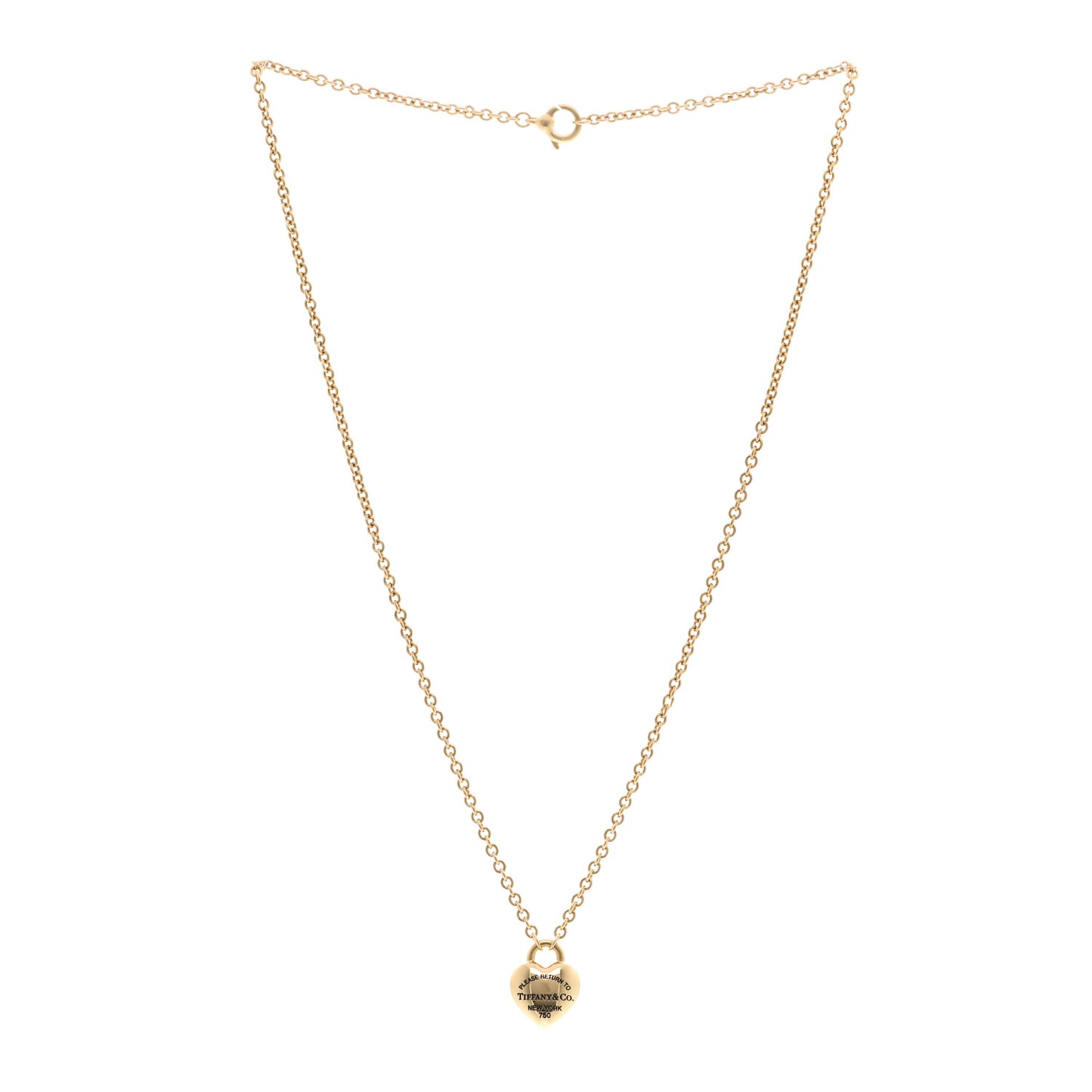 18K Yellow Gold Return to Tiffany Full Heart Pendant Necklace