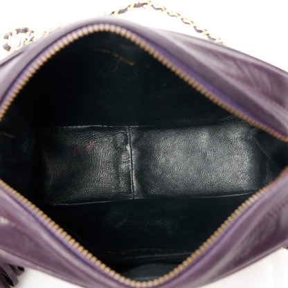 Chanel Lambskin CC Tassel Camera Case Purple 5 of 10