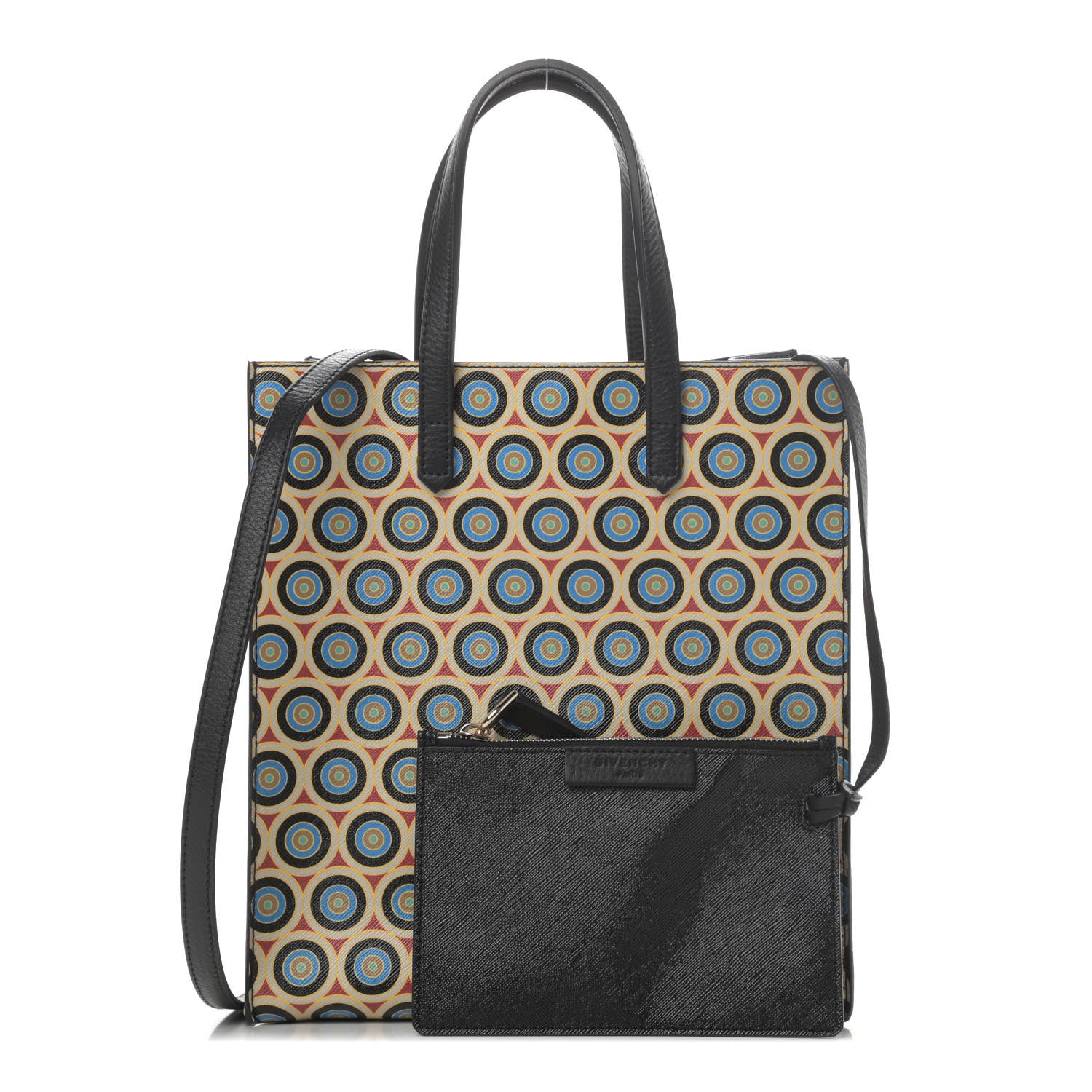 Givenchy Textured Coated Canvas Egyptian Circles Print Medium Shopper Tote Multicolor 1 of 4