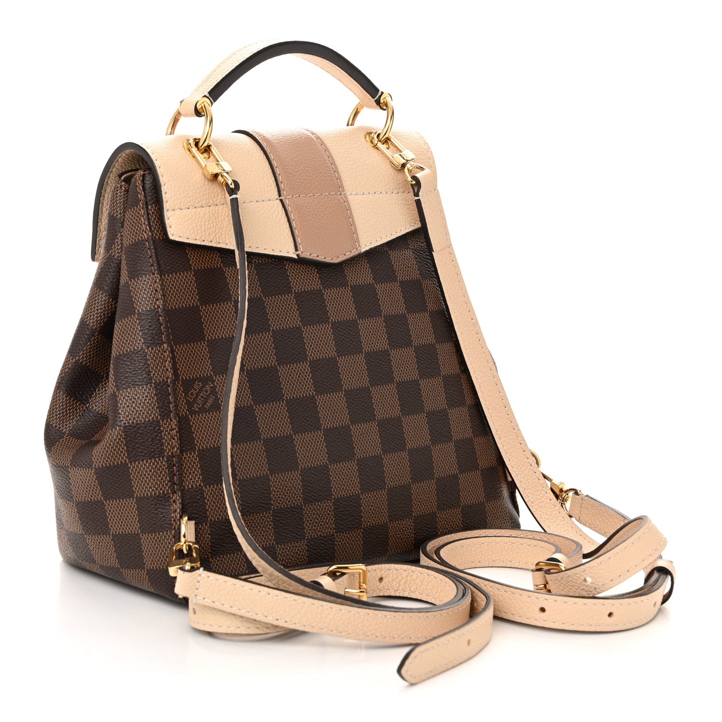 Damier Ebene Clapton Backpack Creme