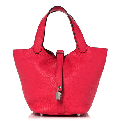 Hermes Taurillon Clemence Picotin Lock 18 PM Rose Extreme 1 of 10