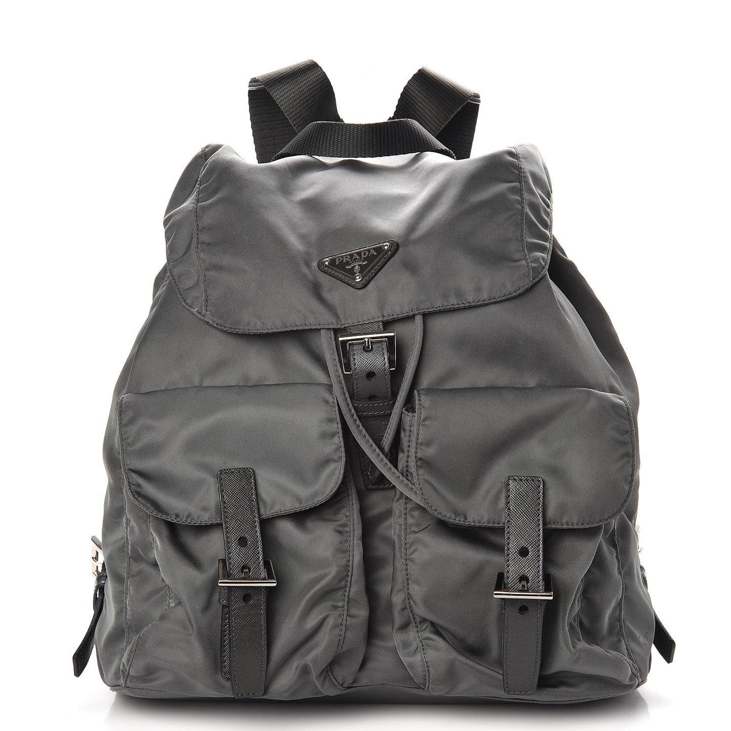 Tessuto Nylon Saffiano Vela Backpack Grey