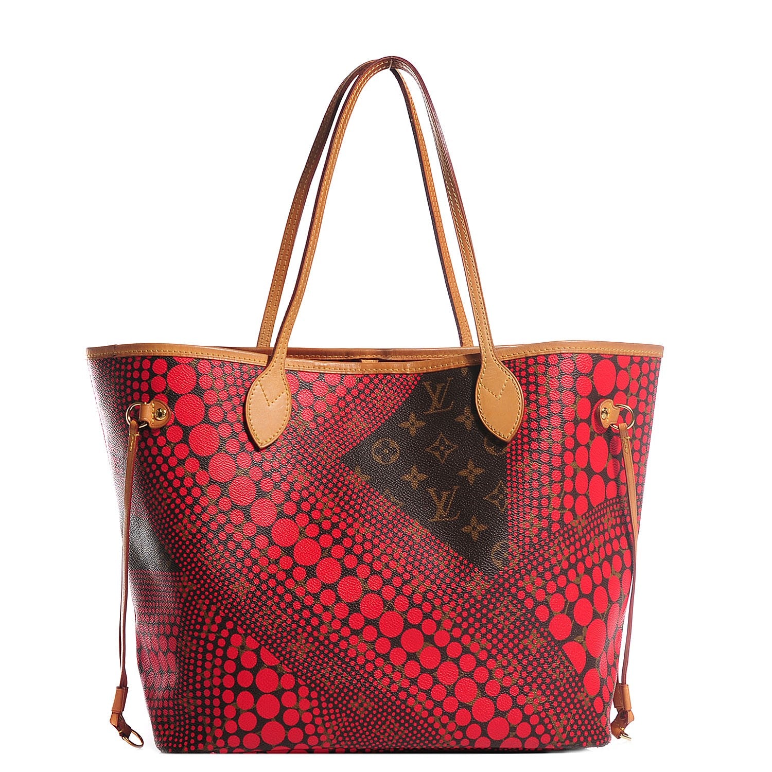 Louis Vuitton Monogram Kusama Waves Neverfull MM Red 1 of 7