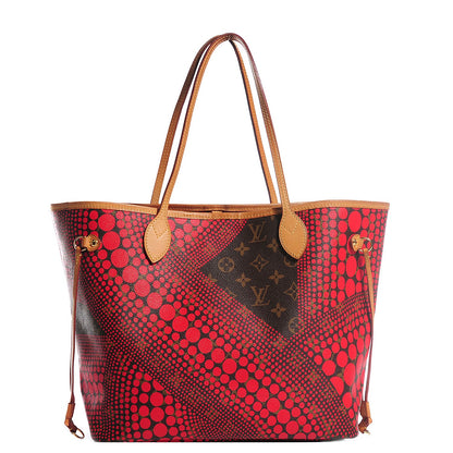 Louis Vuitton Monogram Kusama Waves Neverfull MM Red 1 of 7