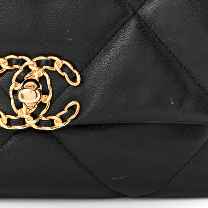 Chanel Goatskin Quilted Medium Chanel 19 Flap Black 11 of 13