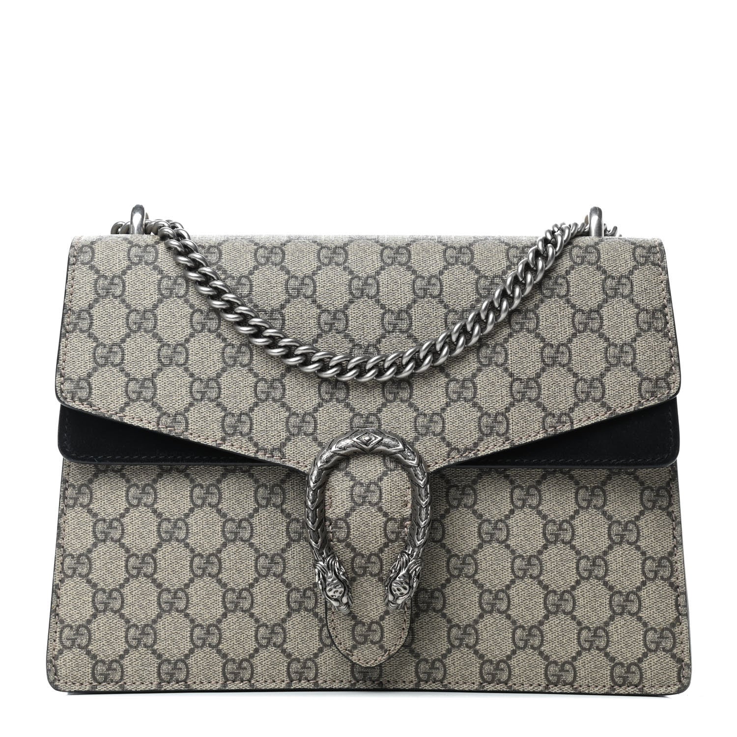 Gucci GG Supreme Monogram Medium Dionysus Shoulder Bag Black 1 of 4