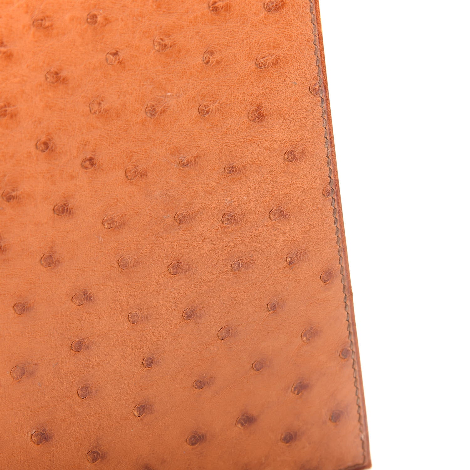 Hermes Ostrich Notebook Cover Cognac 9 of 9
