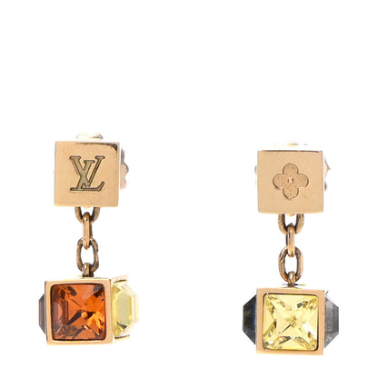 Louis Vuitton Swarovski Gamble Earrings Gold Multicolor 1 of 4