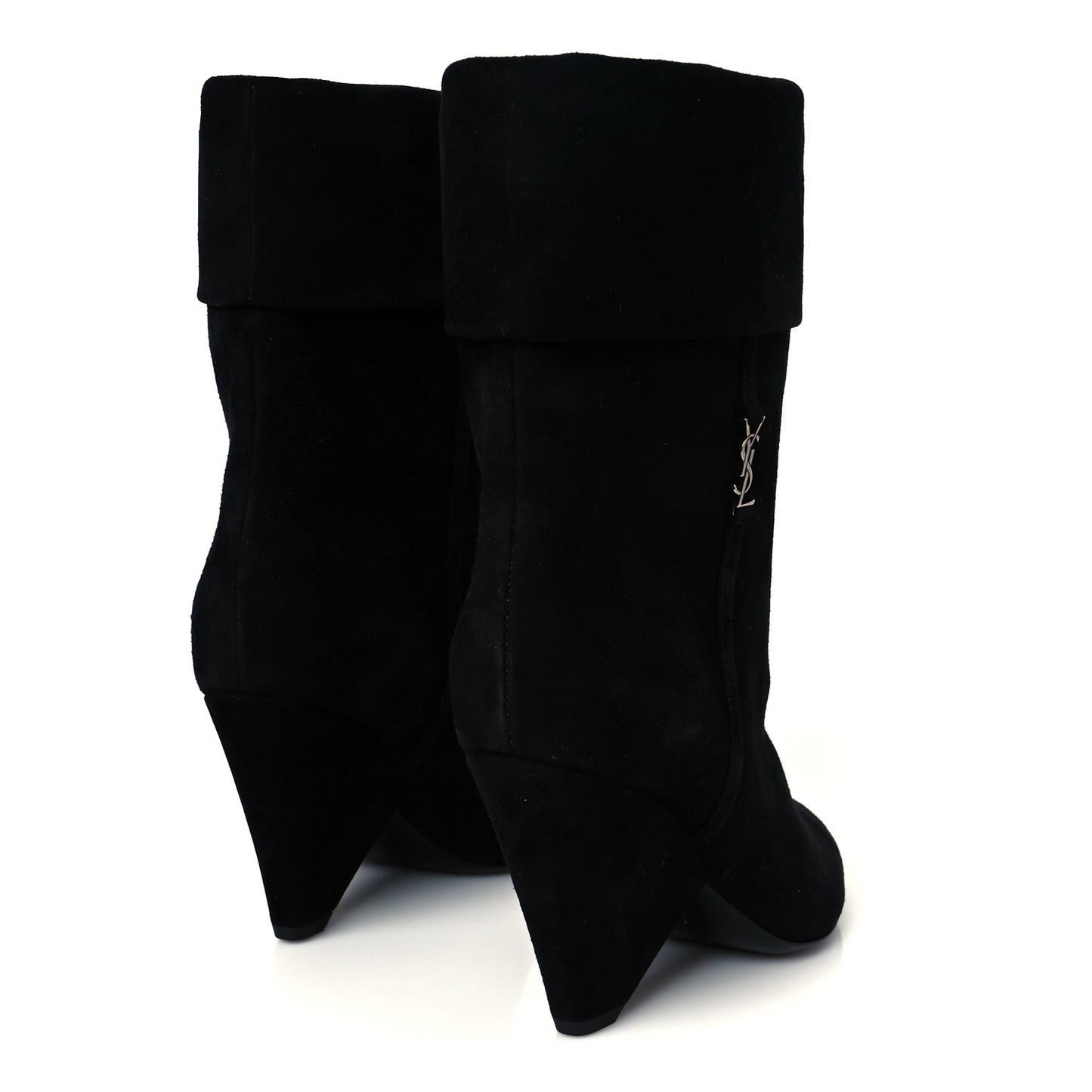 Kid Scamosciato Niki 85 Wedge Booties 36 Black