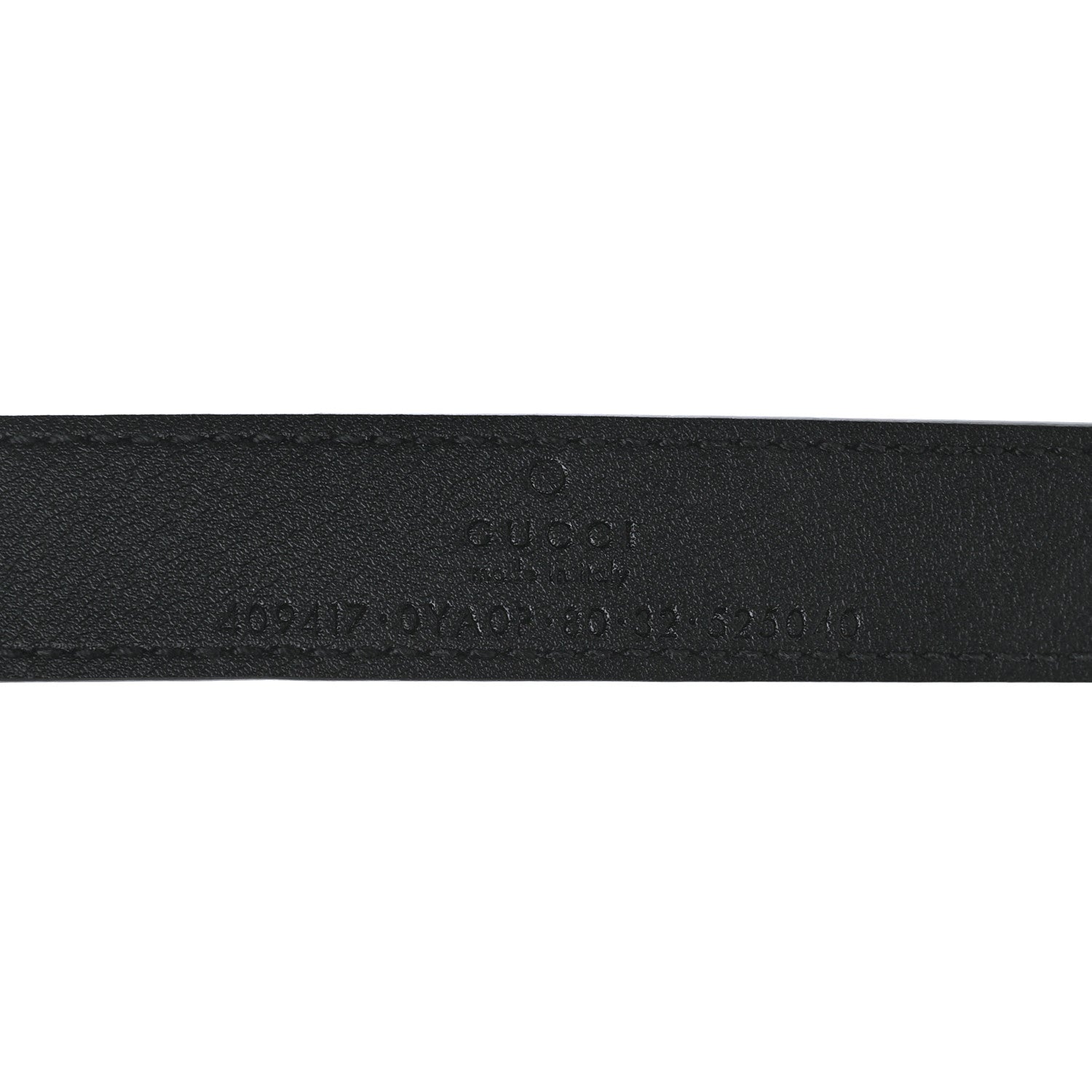 Gucci Plutone Calfskin Palladium Double G 20mm Belt 80 32 Black 3 of 5