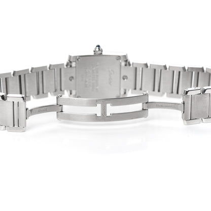 Cartier Stainless Steel Diamond 20mm Tank Francaise Quartz Watch 5 of 6