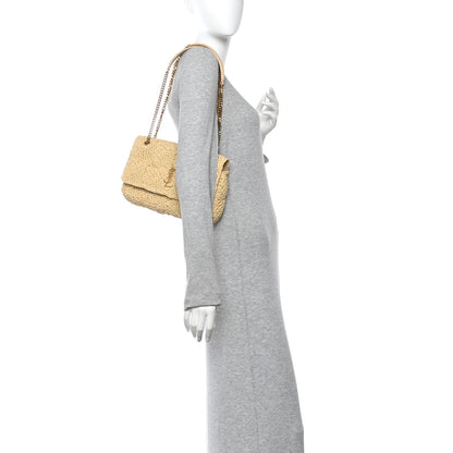 Saint Laurent Raffia Monogram Medium Jamie Natural Avorio 2 of 10