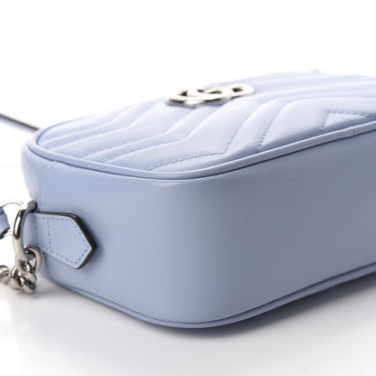 Gucci Calfskin Matelasse Mini GG Marmont Chain Shoulder Bag Porcelain Light Blue 6 of 11