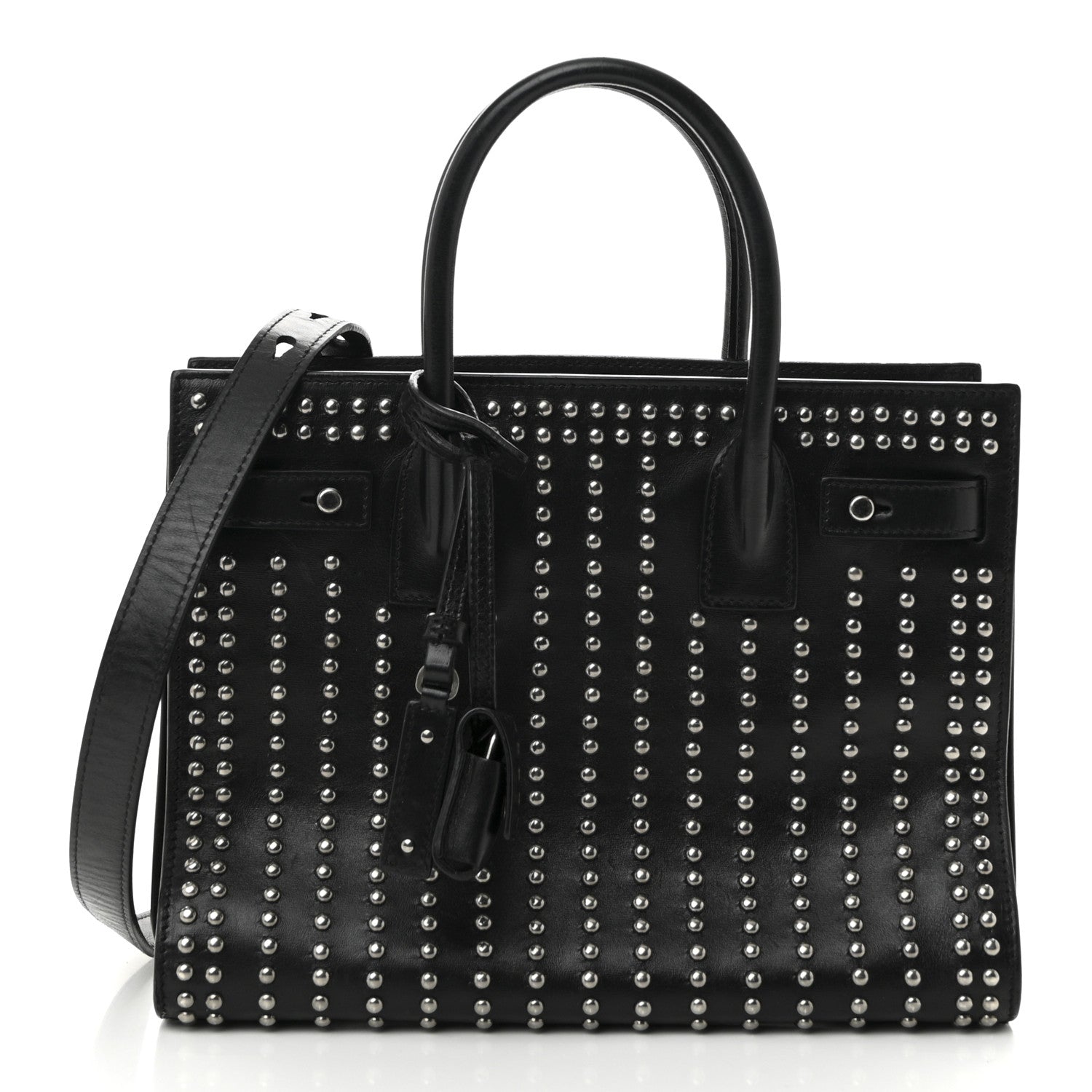 Saint Laurent Smooth Calfskin Studded Small Sac De Jour Black 1 of 9