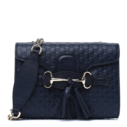 Gucci Microguccissima Mini Emily Chain Shoulder Bag Blue 1 of 5