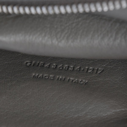 Saint Laurent Smooth Calfskin Crocodile Embossed Baby Monogram Downtown Cabas Earth 7 of 7