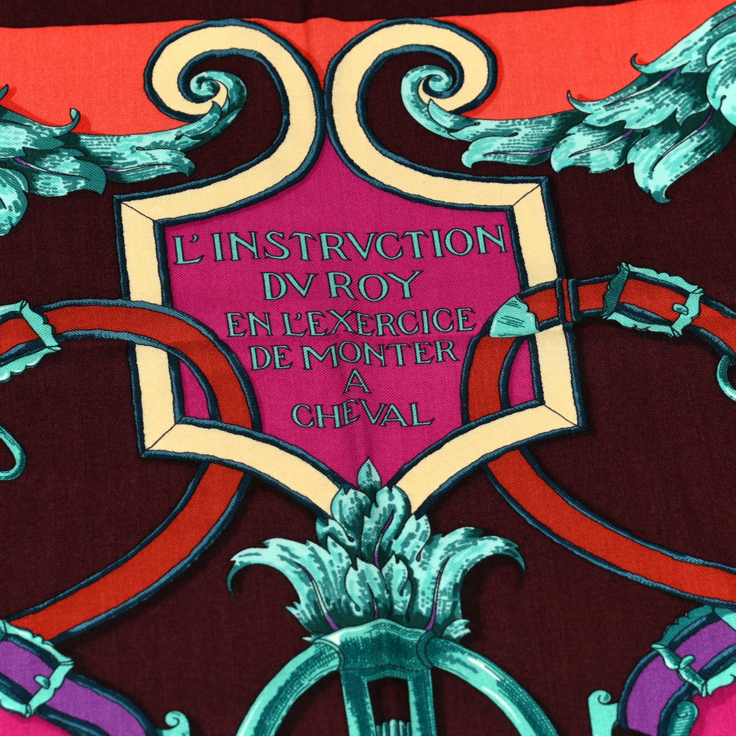 Cashmere Silk L Instruction Du Roy Shawl 140 Aubergine Fuchsia Vert