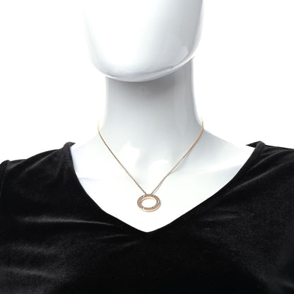 Cartier 18K Pink Gold 3 Diamonds LOVE Pendant Necklace 2 of 7