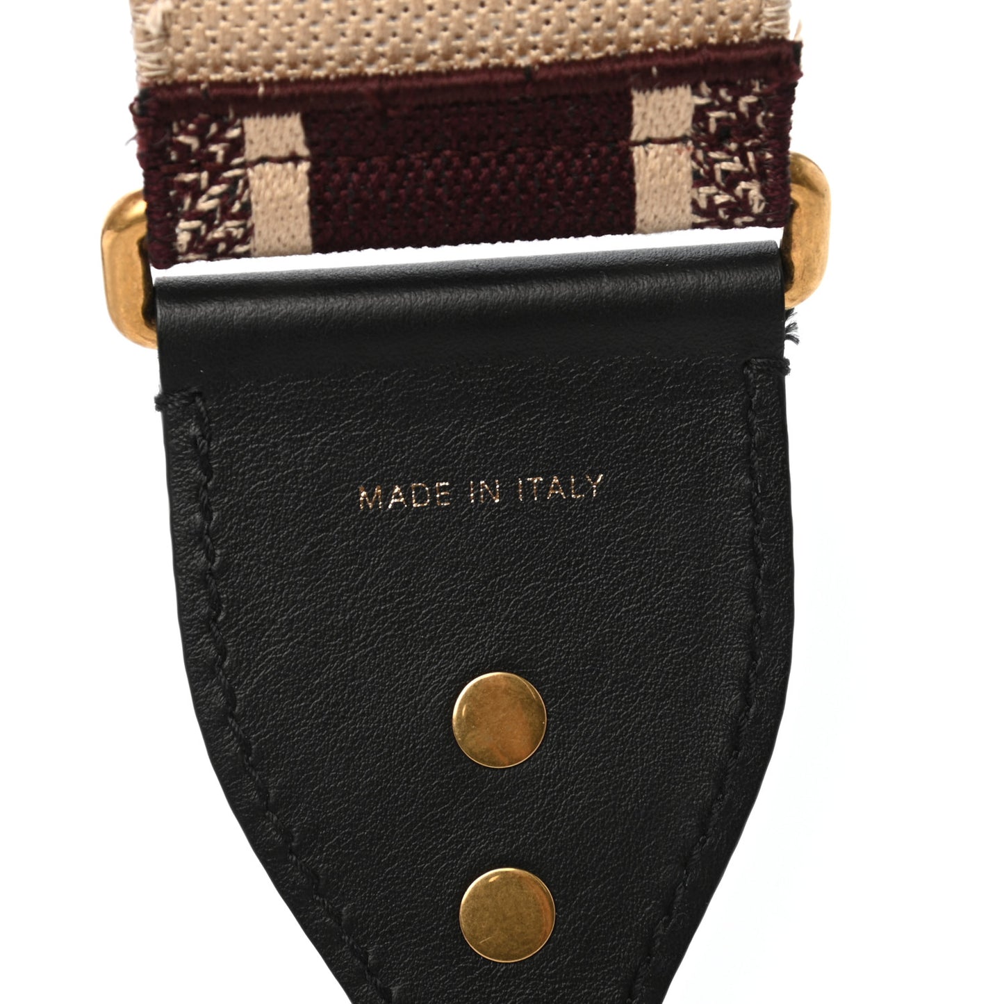 Canvas Embroidered Shoulder Strap Burgundy