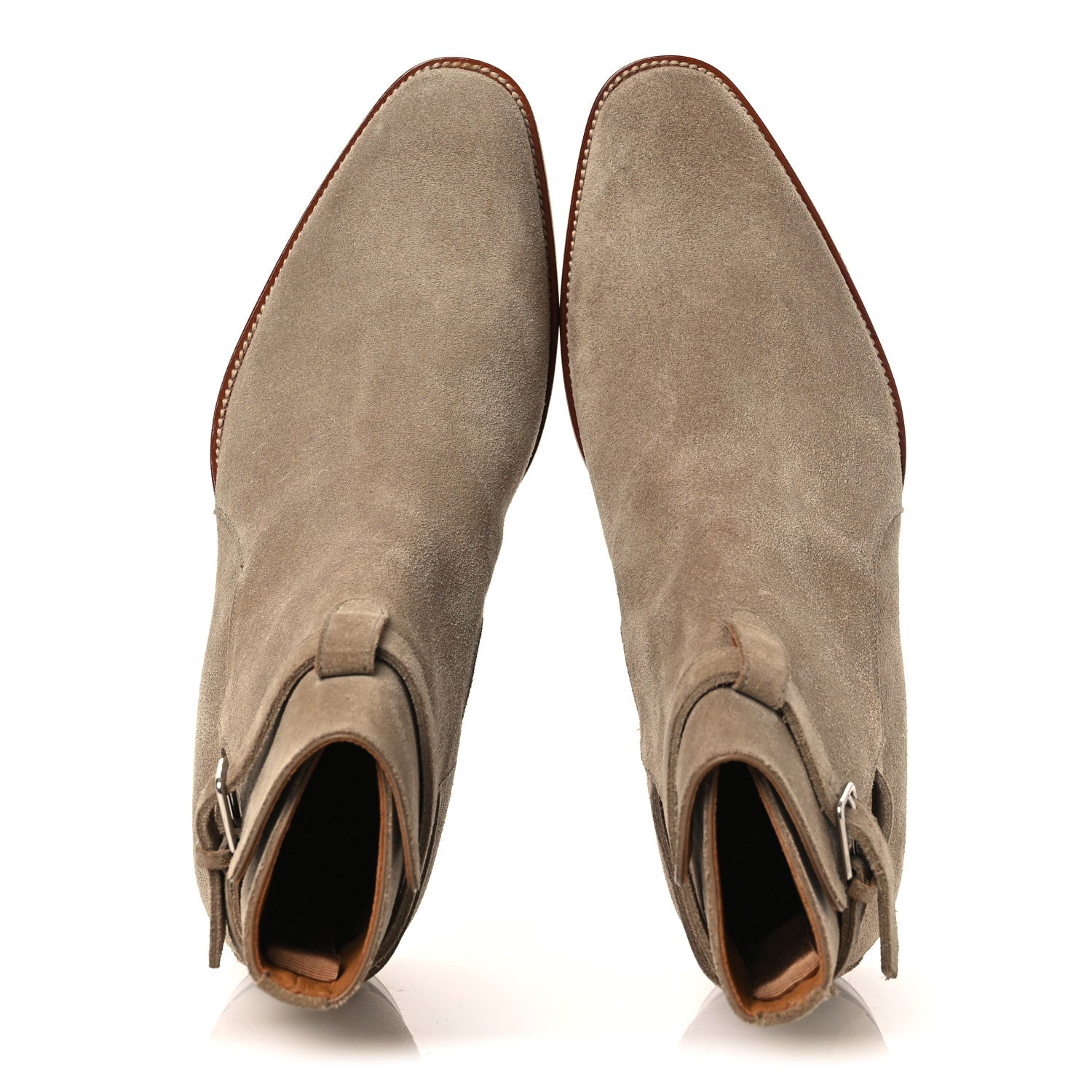 Saint Laurent Jodhpur Suede Mens Wyatt 30 Boots 41 New Sigaro