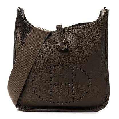 Hermes Taurillon Clemence Evelyne III PM Etoupe 1 of 10