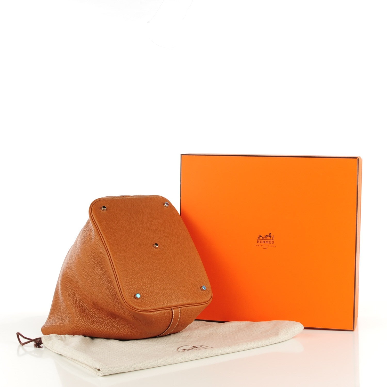 Hermes Taurillon Clemence Picotin GM Gold 4 of 8