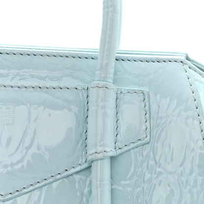 Givenchy Calfskin Crocodile Embossed Mini Antigona Lock Sky Blue 11 of 11