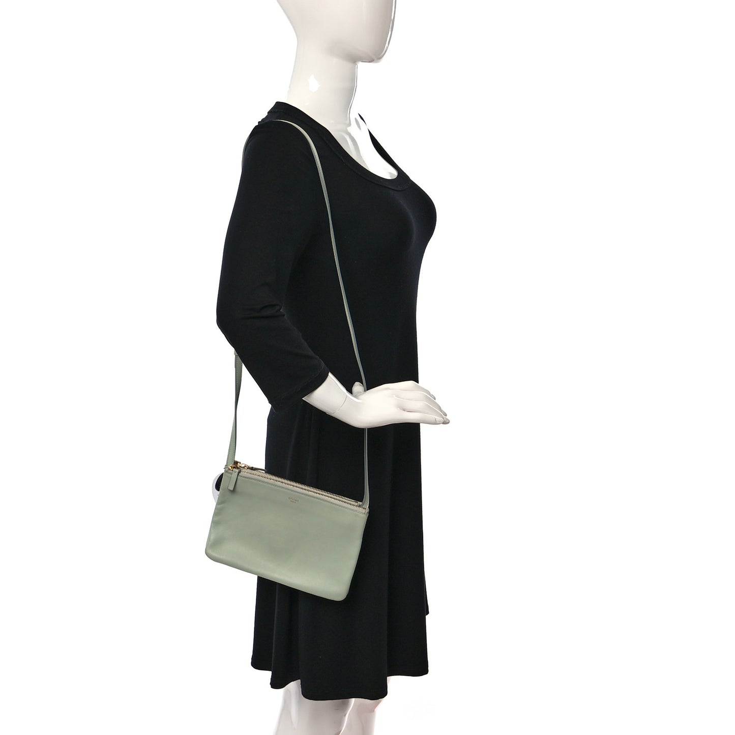Lambskin Small Trio Crossbody Bag Jade