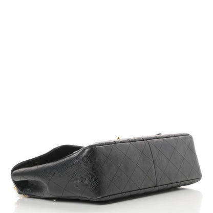 Chanel Caviar Quilted Jumbo Single Flap Black 4 of 17