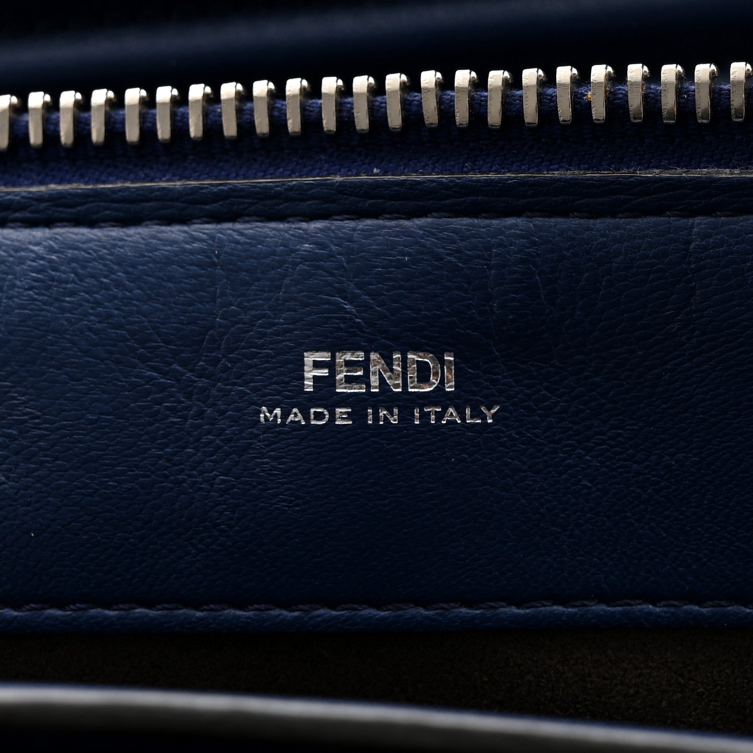 Fendi Shiny Nappa Trapuntata Chain Small DotCom Click Chain Satchel Blue 7 of 13