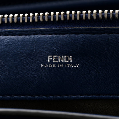 Fendi Shiny Nappa Trapuntata Chain Small DotCom Click Chain Satchel Blue 7 of 13