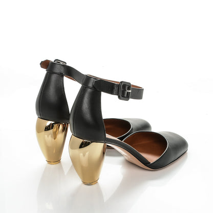 Valentino Garavani Calfskin Ankle Strap Pumps 36 Black 4 of 8