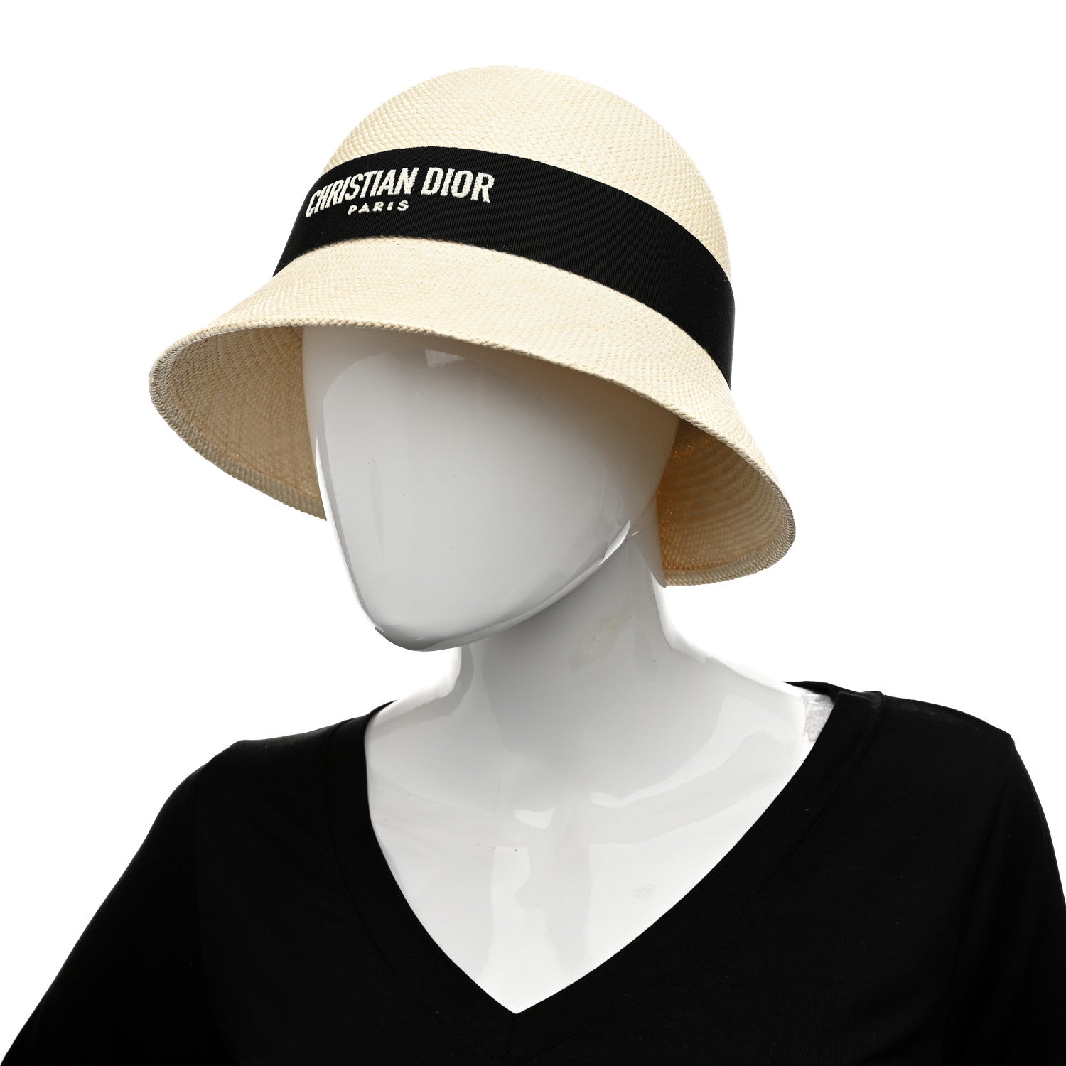 Christian Dior Straw D-Tulipe Brim Hat 2 of 10