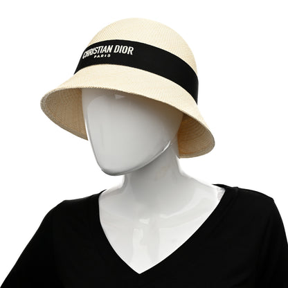 Christian Dior Straw D-Tulipe Brim Hat 2 of 10