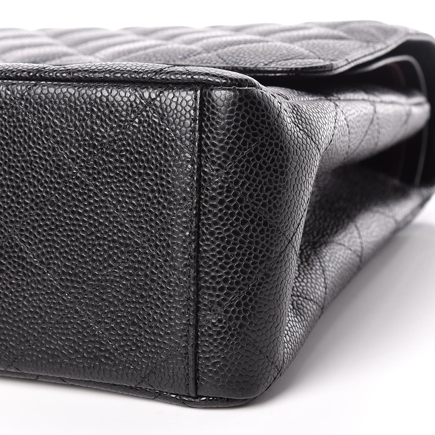 Caviar Quilted Maxi Double Flap Black