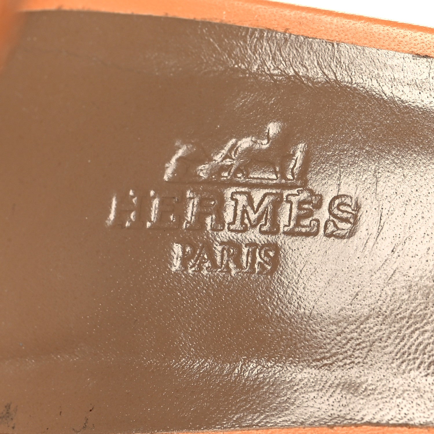 Hermes Calfskin Legend Wedge Sandals 38 Natural 9 of 9