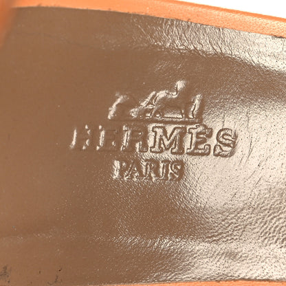 Hermes Calfskin Legend Wedge Sandals 38 Natural 9 of 9