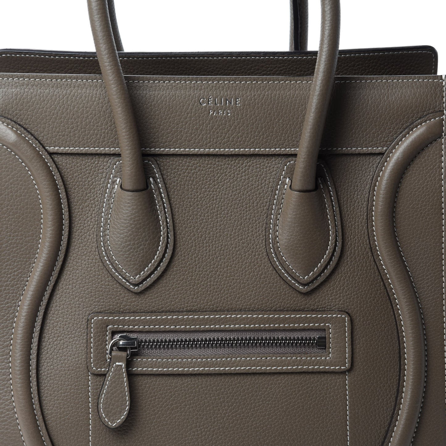 Drummed Calfskin Micro Luggage Souris
