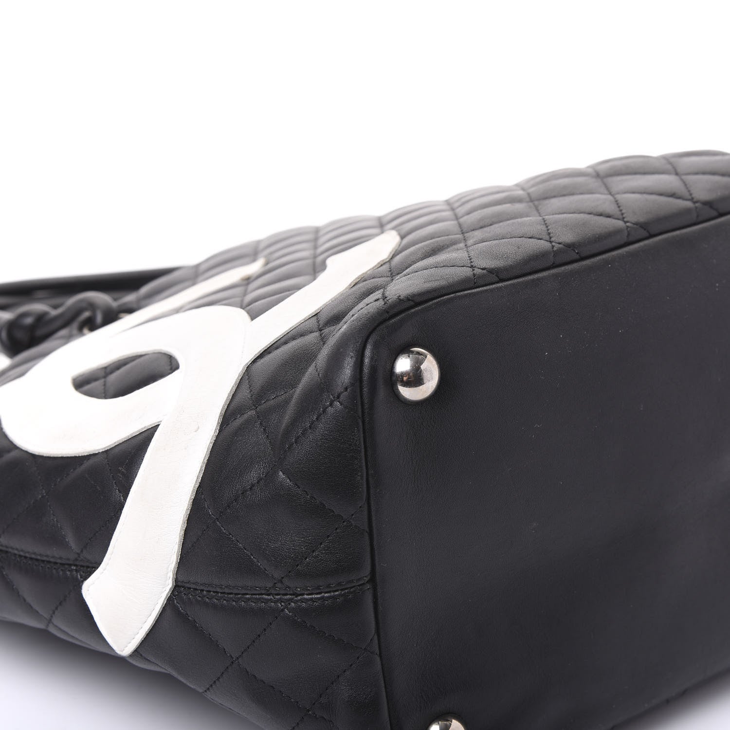 Chanel Calfskin Quilted Large Cambon Tote Black White 8 of 12