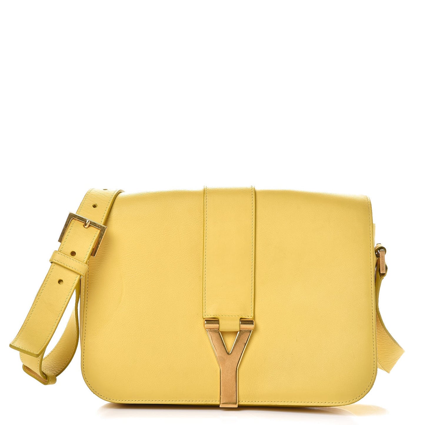 Calfskin Classic Y Satchel Yellow