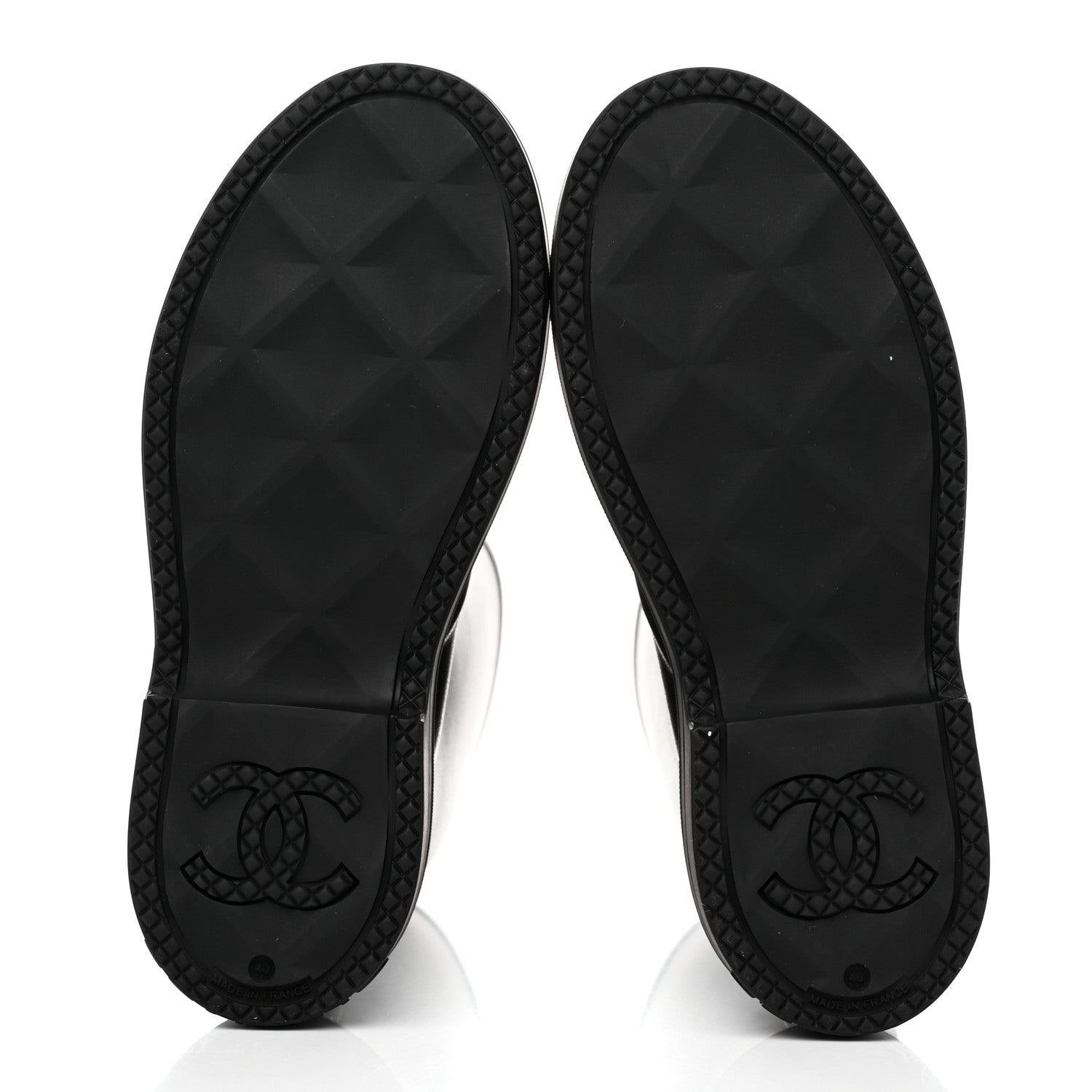 Chanel Caoutchouk CC High Boots 40 Black 5 of 8