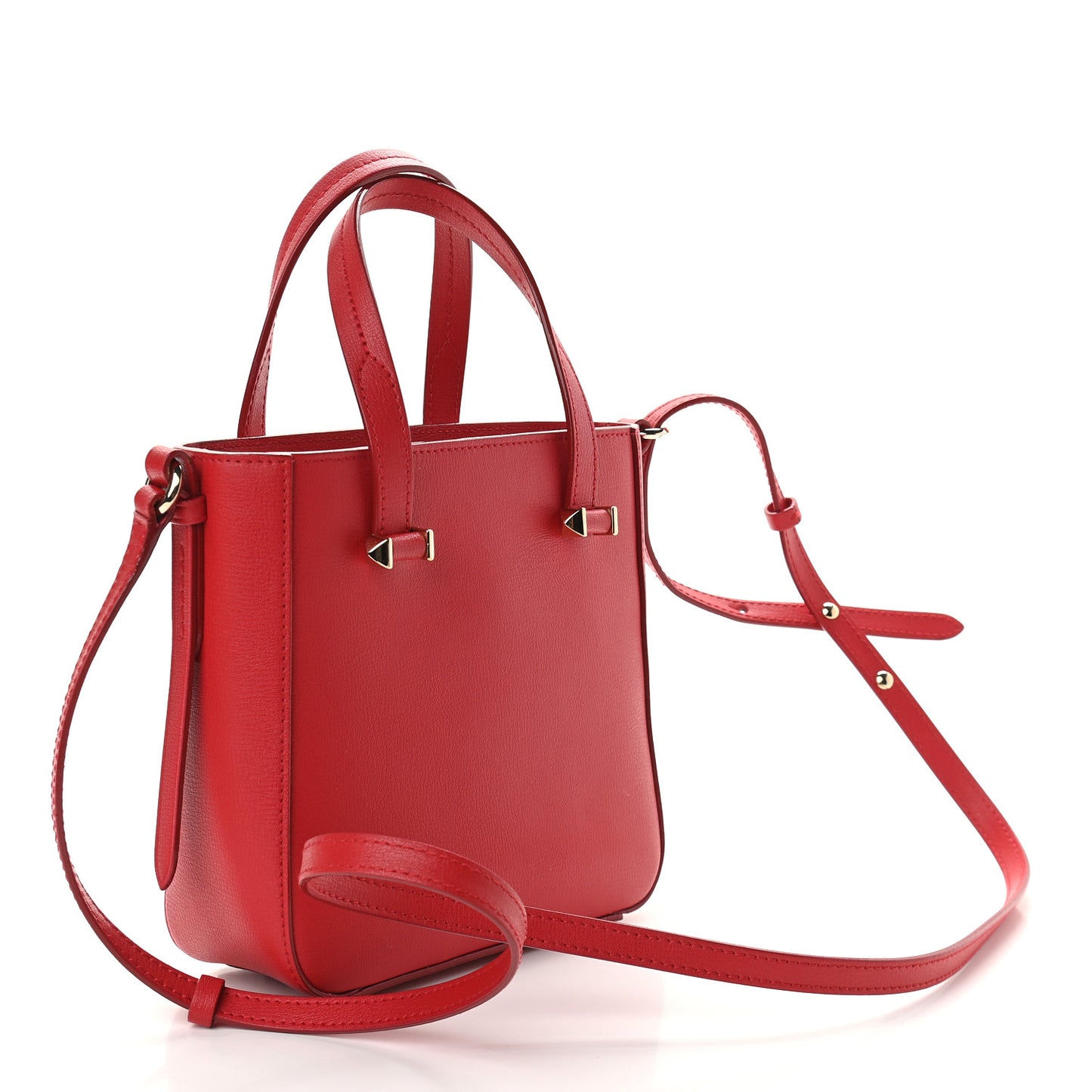 Grainy Calfskin JC Tote Royal Red