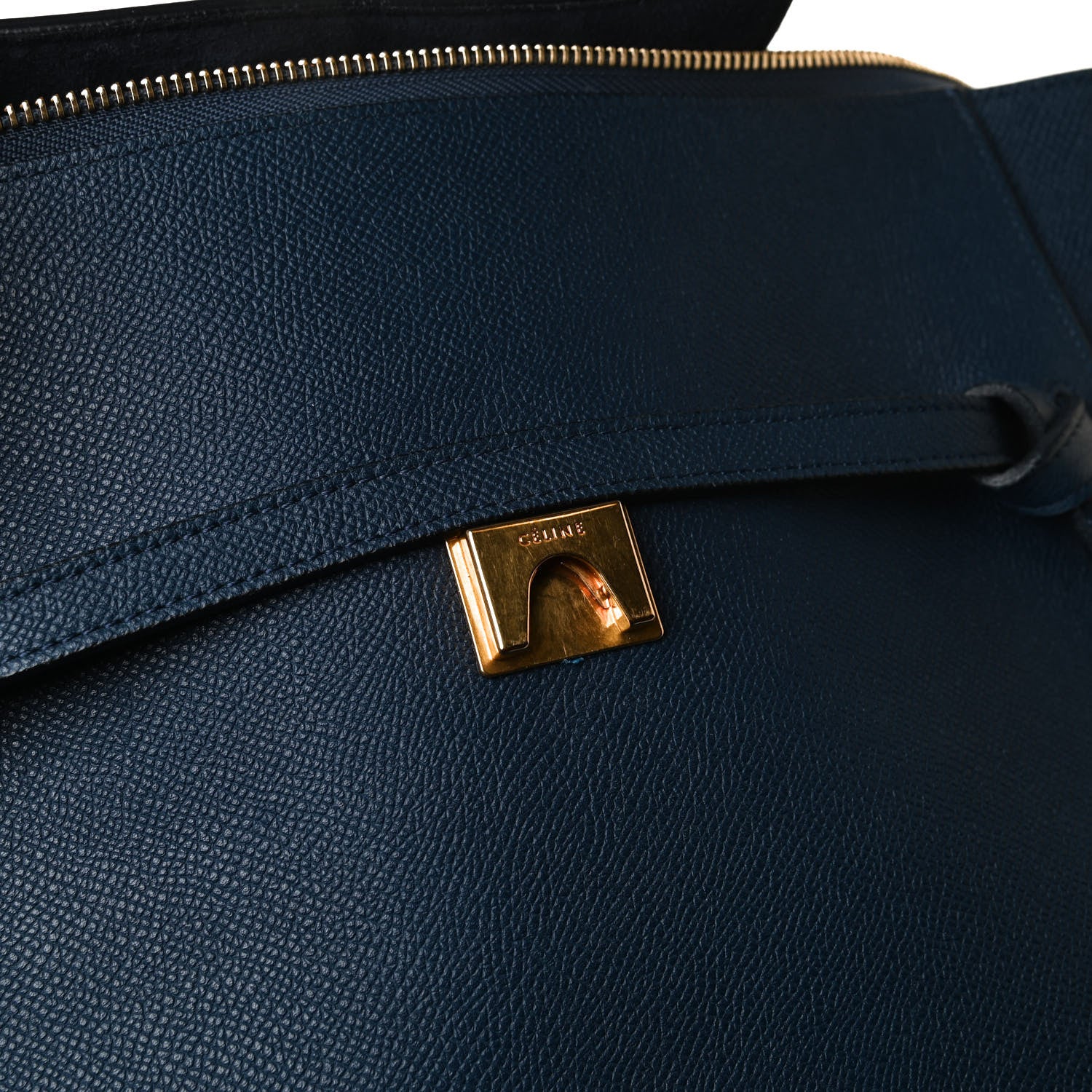 Celine Grained Calfskin Mini Belt Bag Deepsea 11 of 17