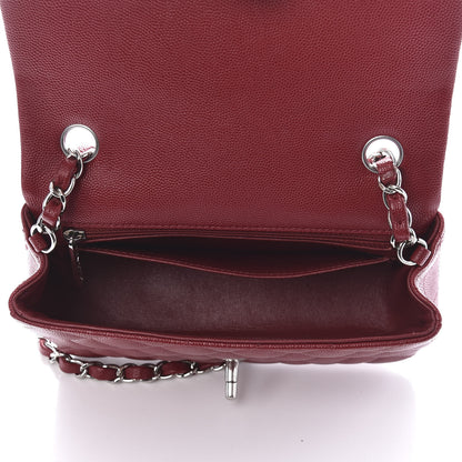 Chanel Caviar Quilted Mini Rectangular Flap Dark Red 5 of 9